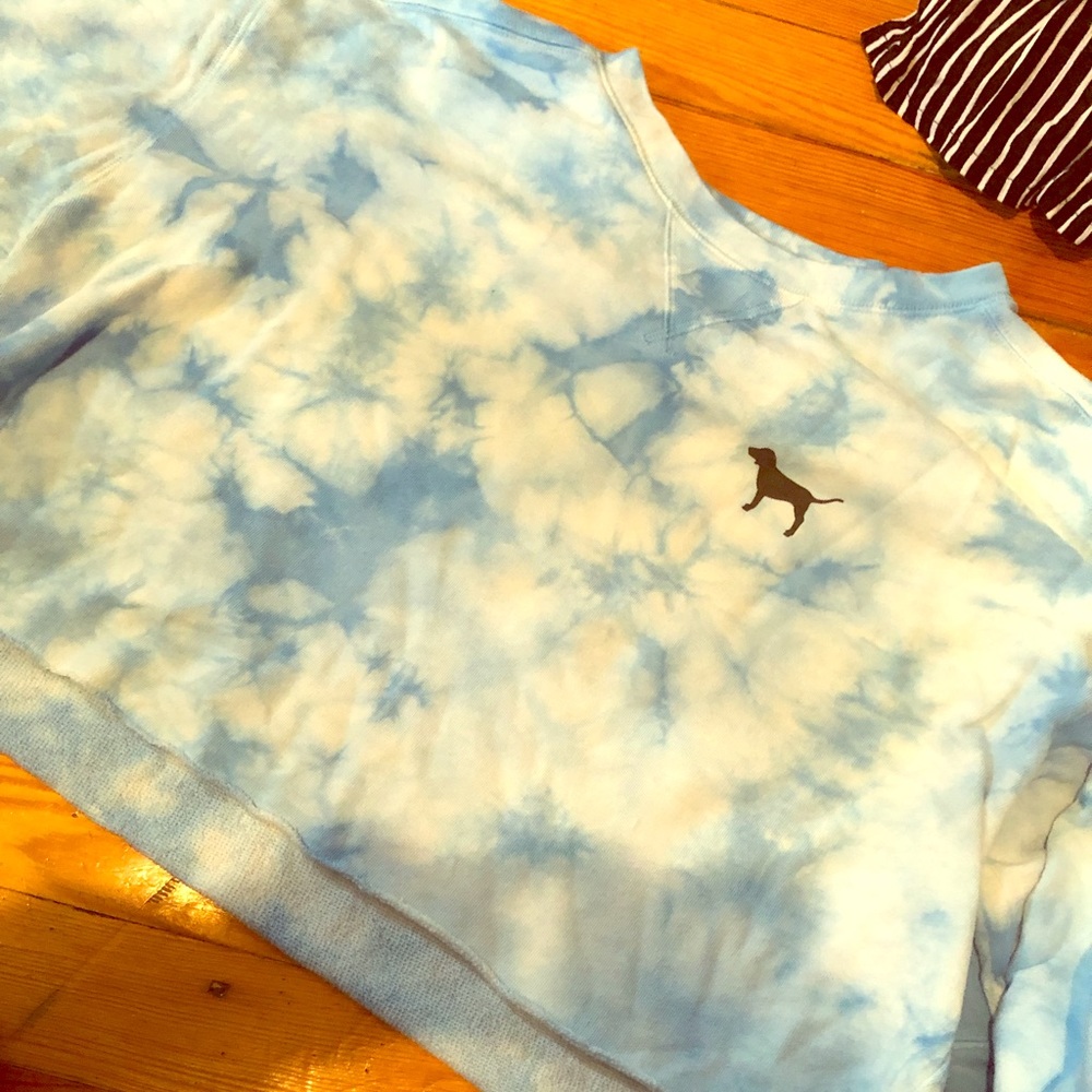 Pink tie dye crop top